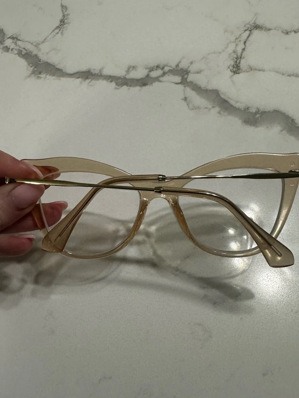Clear pink Cat-Eye glasses Women's Fashion Eyewear